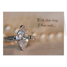Marquis-Diamant-Ring-Hochzeits-Einladungs-Karte