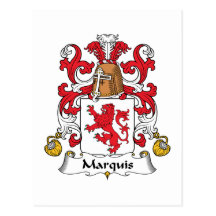 Marquis-Familienwappen Postkarten