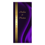 Marquis-lila Silk Goldhochzeits-Programm Individuelle Werbe Karte