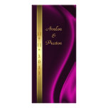Marquis-rosa Silk Goldhochzeits-Programm Bedruckte Werbekarten