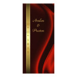 Marquis-rotes Silk Goldhochzeits-Programm Karten Druck
