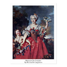 Marquise De Gueydan By Nicolas De Largilliere Postkarten