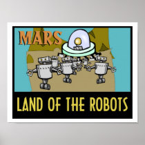MARS - LAND DES ROBOTER-PLAKATS poster