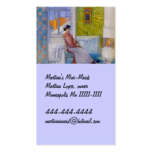 Martina-Mädchen an der Erholung Visitenkarten Vorlage
