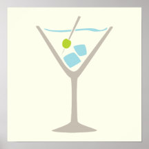 Martini-Glas Plakatdruck