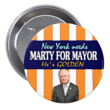Marty golden für NYC Bürgermeister 2013 Anstecknadel