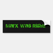 Marx war rechtes Grün Auto Sticker