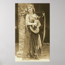 Mary Pickford und Gitarre Plakate
