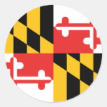 Maryland-Flagge Runder Aufkleber