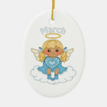 März Birthstone Engels-Blondine Ornamente