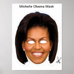 Maske Michelle Obama Halloween Plakat