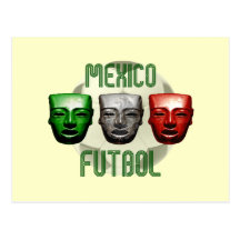 Masken Mexikos Futbol für Tri Fans EL Postkarten