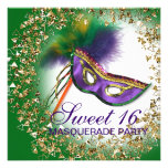 Maskerade-Party des Feder-Masken-lila Bonbon-16 Ankündigungskarten