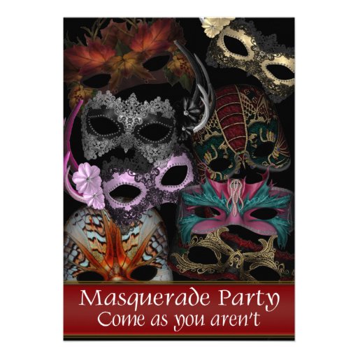 Maskerade-Party Einladungen