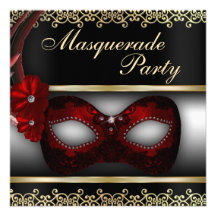Maskerade-Party laden ein Personalisierte Einladung