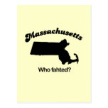 Massachusetts-Motto - wer fahted? Postkarte