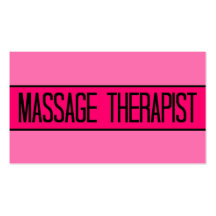 Massage-Therapeut-Baby und Pink-Visitenkarte