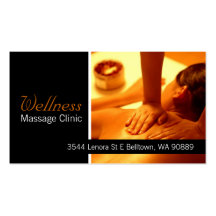 Massage-Therapeut, Klinik, Wellness-Visitenkarte