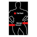 Massage-Therapeut-rote schwarze Visitenkarte