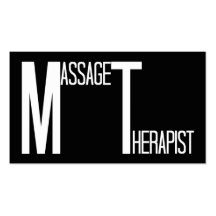 Massage-Therapeut-Schwarz-einfache Visitenkarte