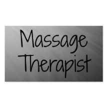 Massage-Therapeut-Silber-Visitenkarte