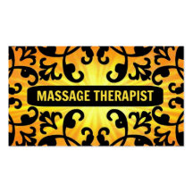 Massage-Therapeut-Sonnenschein-Damast-Visitenkarte