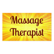 Massage-Therapeut-Sonnenschein-Visitenkarte