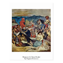 Massaker bei Chios (Studie) durch Eugene Delacroix Postkarte