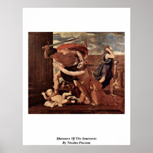 Massaker der Unschuldige durch Nicolas Poussin Poster