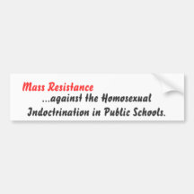 Massenwiderstand,… gegen das homosexuelle Indo… Autoaufkleber