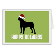 Mastiff-Weihnachtsmannmütze karten