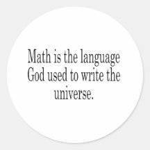 Mathe - die Sprache des Gottes Runde Sticker