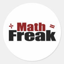 Mathe-Freak Runde Sticker