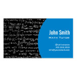 Mathe-Gleichungs-Mathe-Tutor-Visitenkarte (blau)