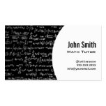 Mathe-Gleichungs-Mathe-Tutor-Visitenkarte (weiß)