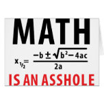 Mathe ist ein Arschloch Karte