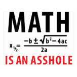 Mathe ist ein Arschloch Postkarten