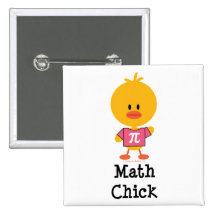 Mathe-Küken-Knopf Anstecknadelbuttons