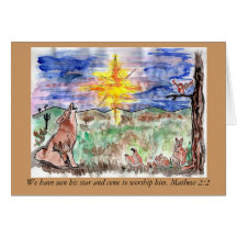Mathew 2:2 Chistmas Stern Grußkarte