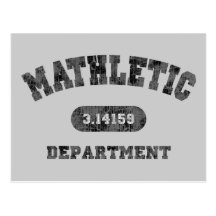 Mathletic Abteilung Postkarte