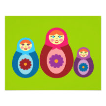 Matryoshka Puppen Einladungen