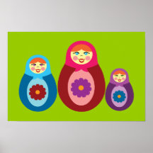 Matryoshka Puppen Plakatdruck