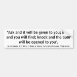Matthew-7:7 neue internationale Versions-Bibel-Sch Autosticker