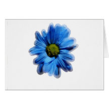 Mattiertes blaues Gänseblümchen Grußkarte