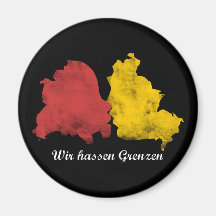Mauerfall - Wir hassen Grenzen Kühlschrankmagnete
