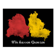 Mauerfall - Wir hassen Grenzen Postkarten
