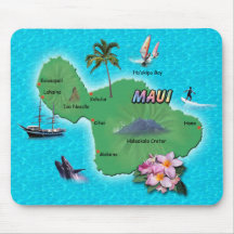 Maui-Karte Mauspad