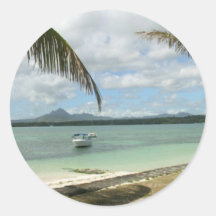 Mauritius-Paradies Runde Aufkleber