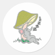 Maus Pilz mouse mushroom Runde Sticker