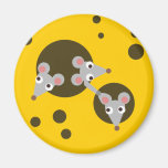 Mäuse im Käse Kühlschrankmagnet
